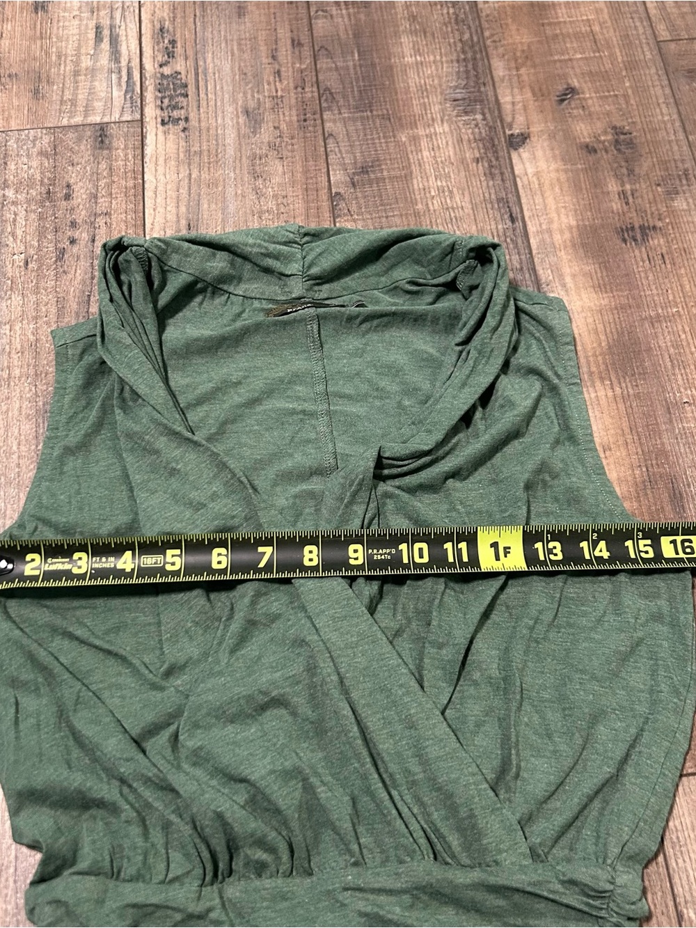 Prana Corissa Sleeveless Mock Wrap Knee Length Dress Green Size XS Draped Neck - Picture 6 of 7